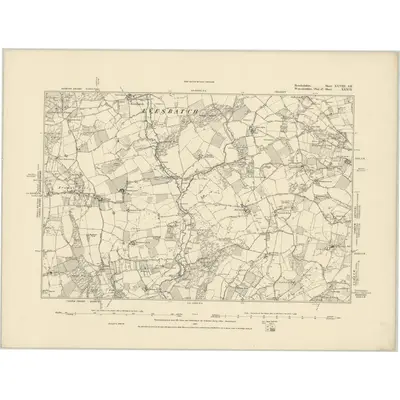 1884 Map of Herefordshire XXVIII.SE, 1886 Print