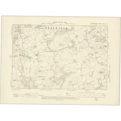 1903 Map of Herefordshire XXVIII.SE, 1905 Print
