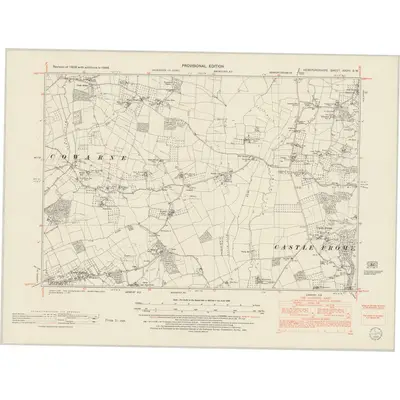 1948 Map of Herefordshire XXVIII.SW, 1952 Print
