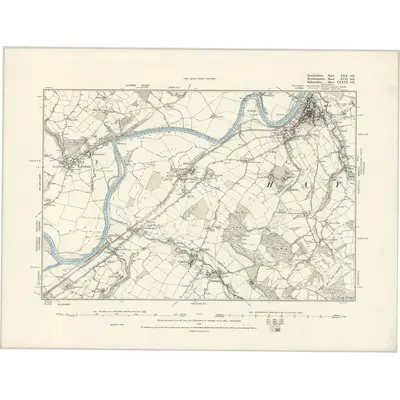 1887 Map of Herefordshire XXX.SE, 1888 Print