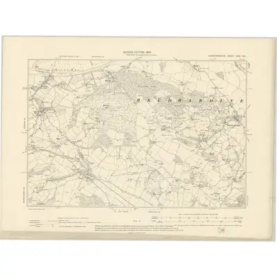 1903 Map of Herefordshire XXXI.NE, 1905 Print