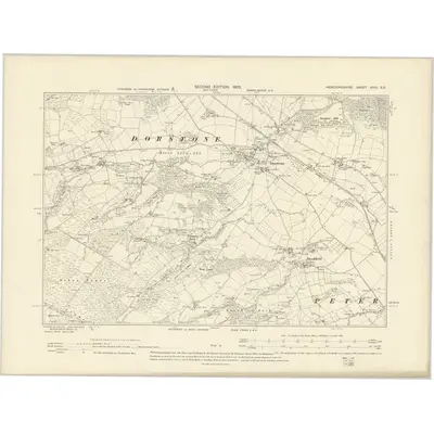 1903 Map of Herefordshire XXXI.SE, 1905 Print