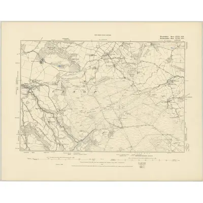 1886 Map of Herefordshire XXXI.SW, 1887 Print