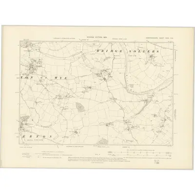 1903 Map of Herefordshire XXXII.SE, 1905 Print