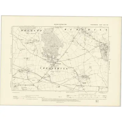 1903 Map of Herefordshire XXXIII.NW, 1905 Print