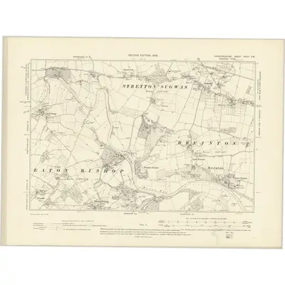 1903 Map of Herefordshire XXXIII.SW, 1905 Print