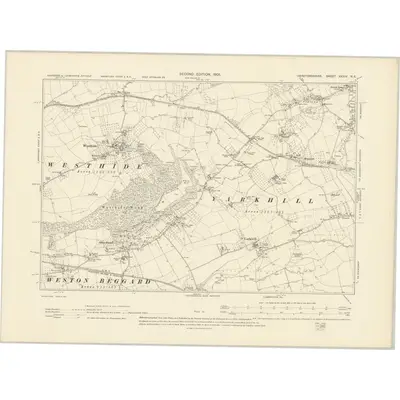 1903 Map of Herefordshire XXXIV.NE, 1905 Print