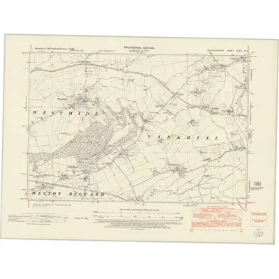 1948 Map of Herefordshire XXXIV.NE, 1952 Print
