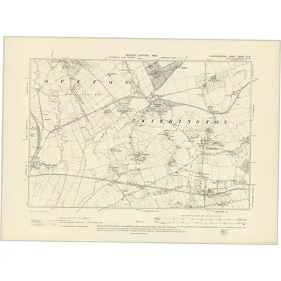 1903 Map of Herefordshire XXXIV.NW, 1905 Print
