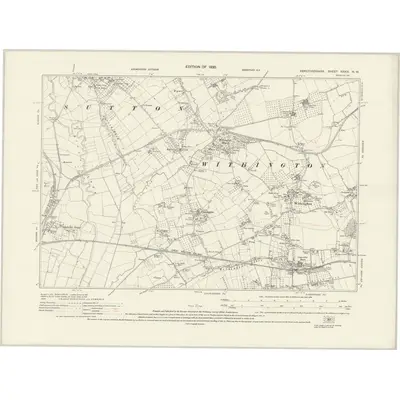 1927 Map of Herefordshire XXXIV.NW, 1930 Print