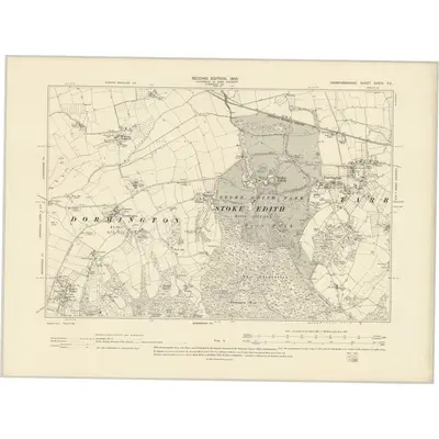 1903 Map of Herefordshire XXXIV.SE, 1905 Print