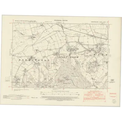 1945 Map of Herefordshire XXXIV.SE, 1952 Print