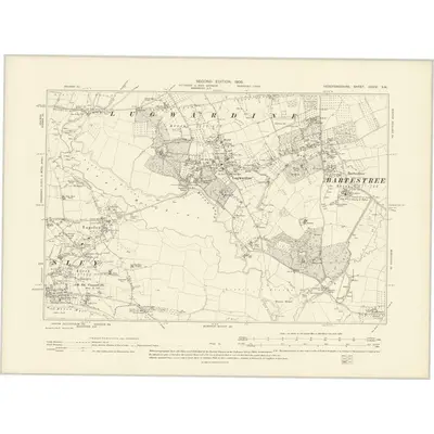 1903 Map of Herefordshire XXXIV.SW, 1905 Print