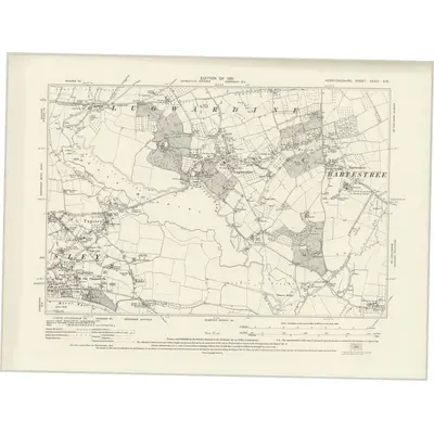1927 Map of Herefordshire XXXIV.SW, 1931 Print