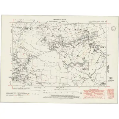 1938 Map of Herefordshire XXXIV.SW, 1947 Print