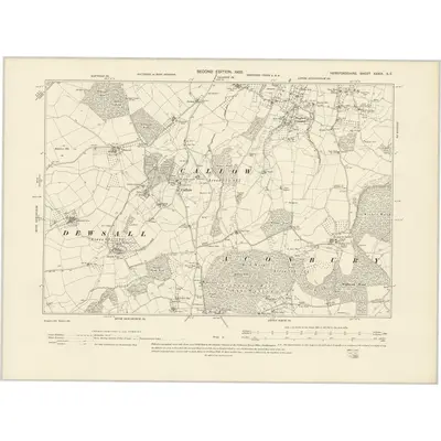 1903 Map of Herefordshire XXXIX.SE, 1905 Print