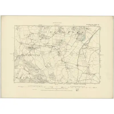 1886 Map of Herefordshire XXXIX.SW, 1887 Print