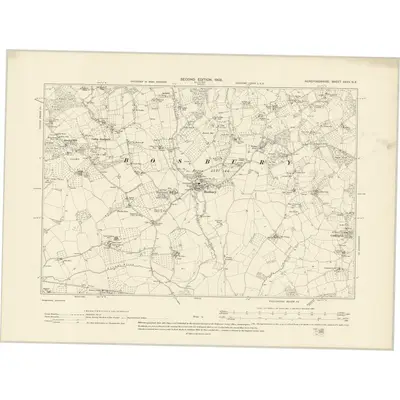 1903 Map of Herefordshire XXXV.NE, 1905 Print