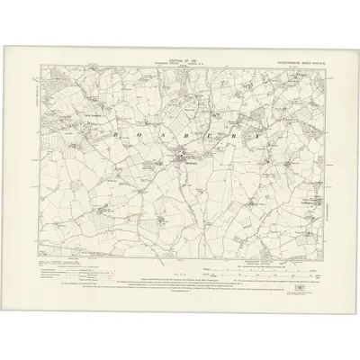 1926 Map of Herefordshire XXXV.NE, 1931 Print