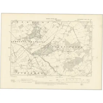 1903 Map of Herefordshire XXXV.NW, 1905 Print