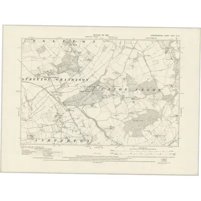 1926 Map of Herefordshire XXXV.NW, 1930 Print
