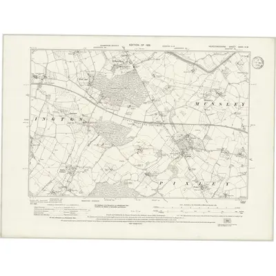 1926 Map of Herefordshire XXXV.SW, 1939 Print