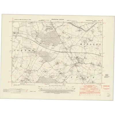 1948 Map of Herefordshire XXXV.SW, 1952 Print