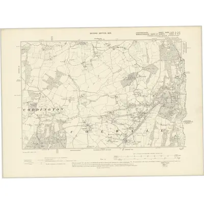 1903 Map of Herefordshire XXXVI.NW & NE, 1905 Print