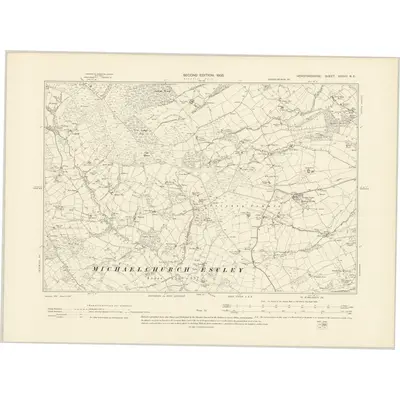 1903 Map of Herefordshire XXXVII.NE, 1905 Print