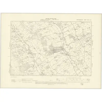 1903 Map of Herefordshire XXXVII.SE, 1905 Print
