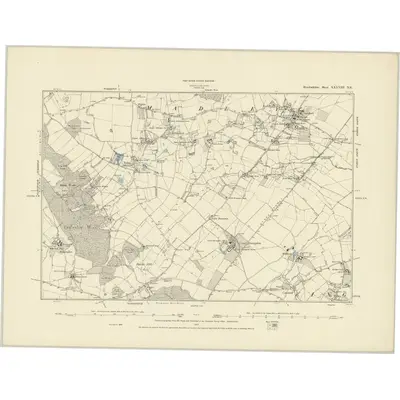 1886 Map of Herefordshire XXXVIII.NE, 1887 Print