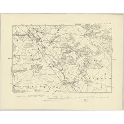 1886 Map of Herefordshire XXXVIII.NW, 1887 Print