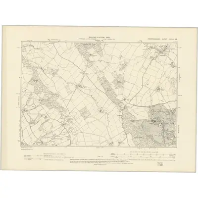 1903 Map of Herefordshire XXXVIII.SE, 1905 Print