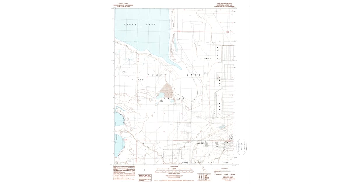 1988 Map of Herlong, CA — High-Res | Pastmaps