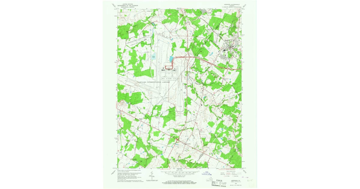 1966 Map of Herndon, VA — High-Res | Pastmaps