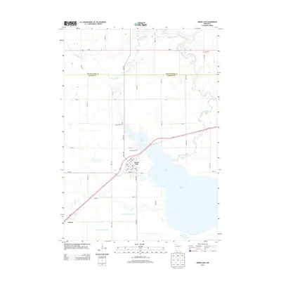 2013 Map of Heron Lake, 2013 Print