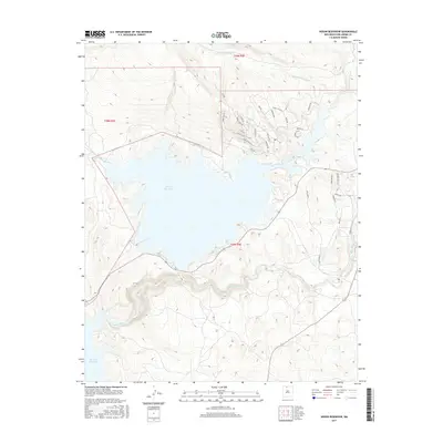2017 Map of Heron Reservoir, 2017 Print