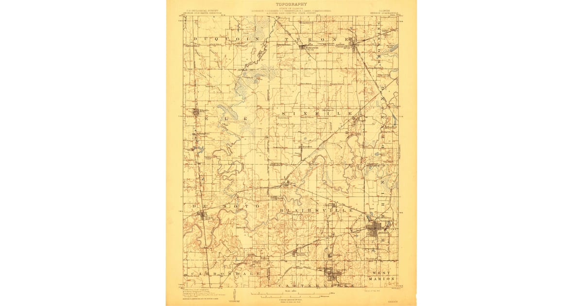 Old Maps of Energy IL for Academic - Herrin Franklin County Il Usgs Topo 1910 Og 1200x630 