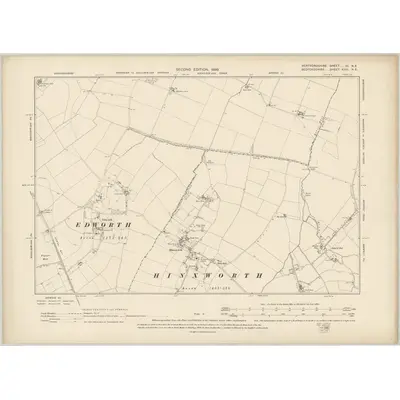 1897 Map of Hertfordshire III.NE, 1899 Print