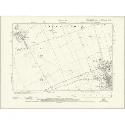 1922 Map of Hertfordshire IV.NE, 1925 Print