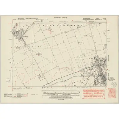 1947 Map of Hertfordshire IV.NE, 1950 Print