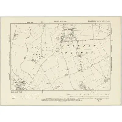 1897 Map of Hertfordshire IV.NW, 1899 Print