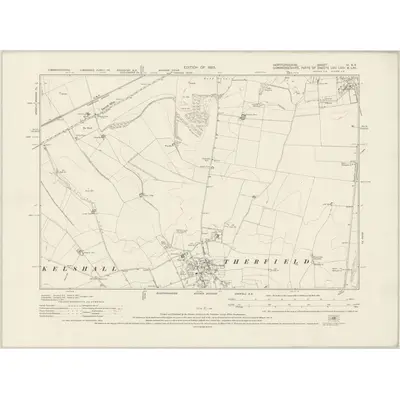 1922 Map of Hertfordshire IV.SE, 1925 Print