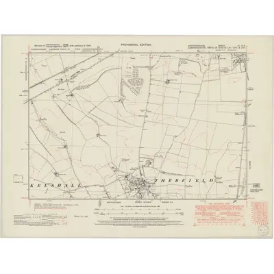 1947 Map of Hertfordshire IV.SE, 1950 Print