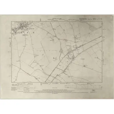 1921 Map of Hertfordshire IV.SW, 1925 Print