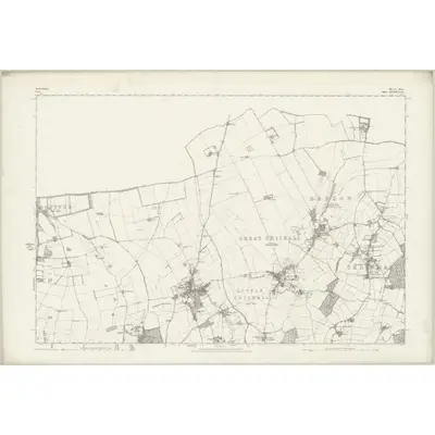 1876 Map of Hertfordshire V, 1880 Print