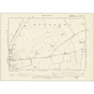 1896 Map of Hertfordshire V.NW, 1899 Print