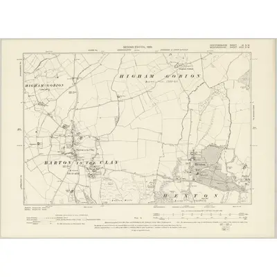 1897 Map of Hertfordshire VI.SW, 1899 Print