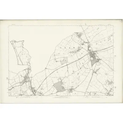 1880 Map of Hertfordshire VII, 1884 Print
