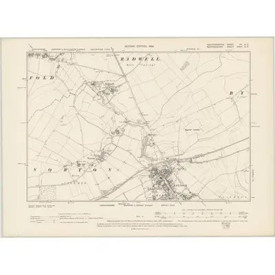 1897 Map of Hertfordshire VII.NE, 1899 Print